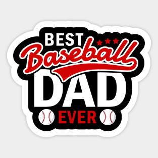 Best Baseball Dad Ever Softball Tee Cool Baseball Father Sticker